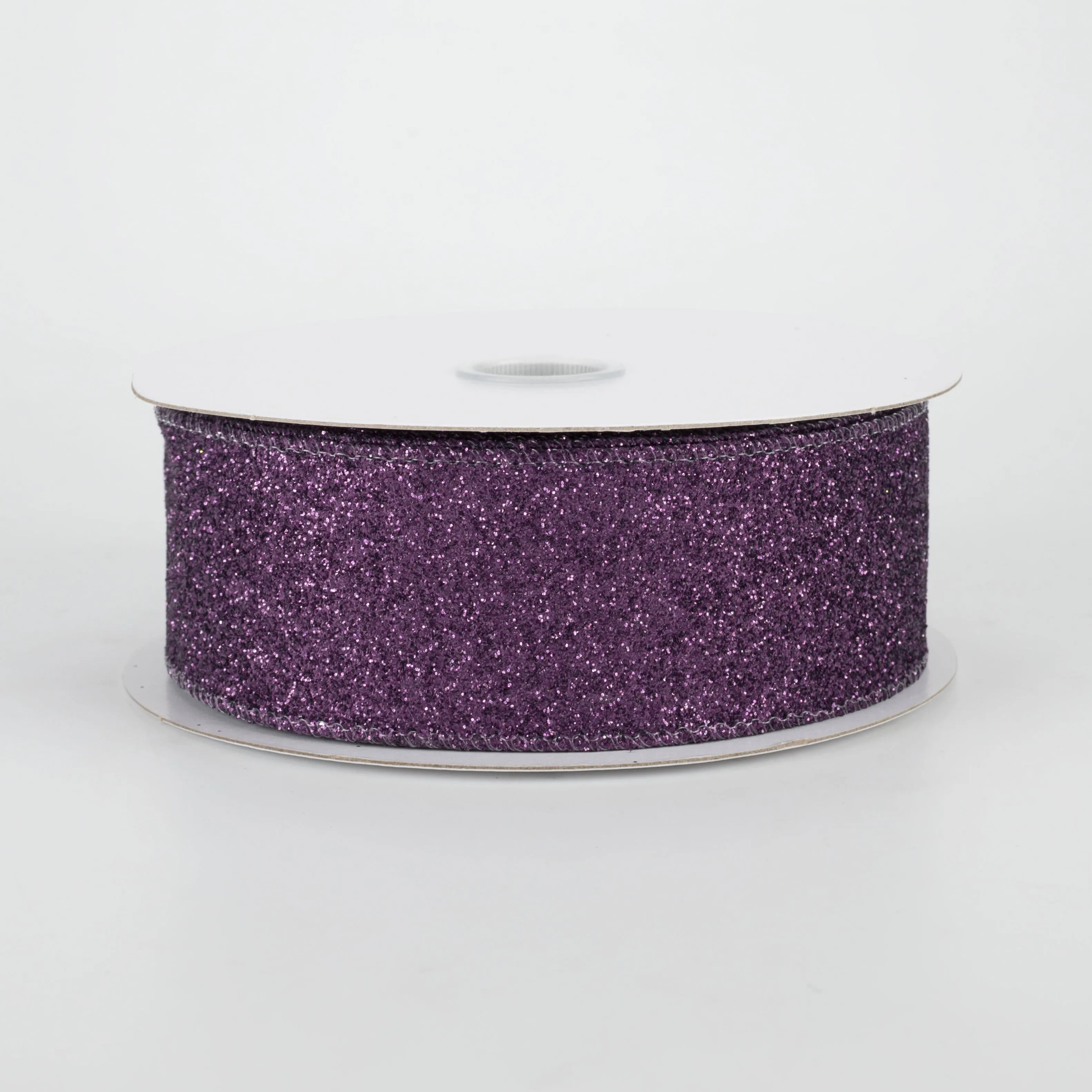 1.5" Lustrous Glitter Ribbon: Plum Purple (10 Yards)