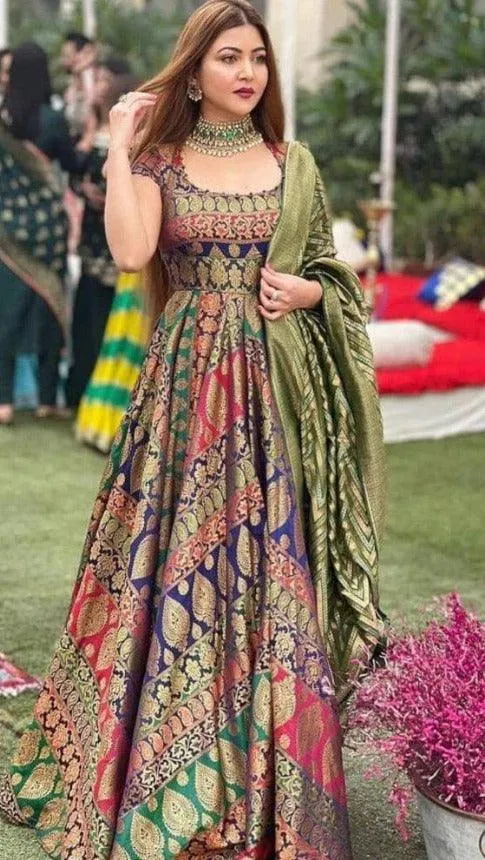 Adorable Multi-color Designer Gown