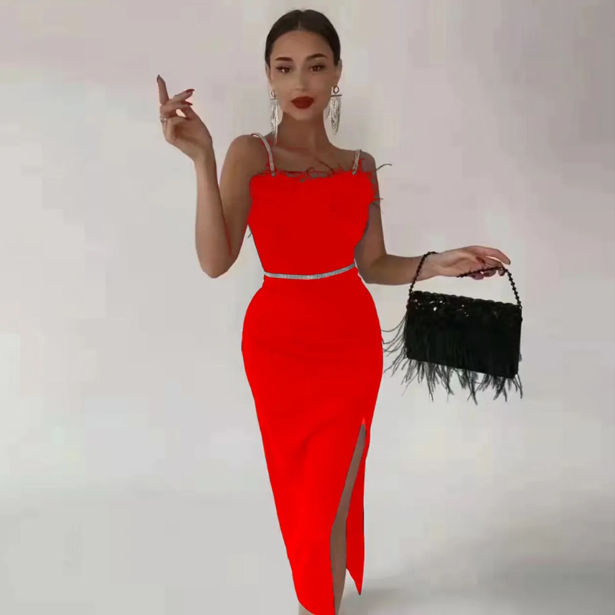 Amy Fashion - Elegant Clothing Celebrity Party Club Bodycon Midi Dresses