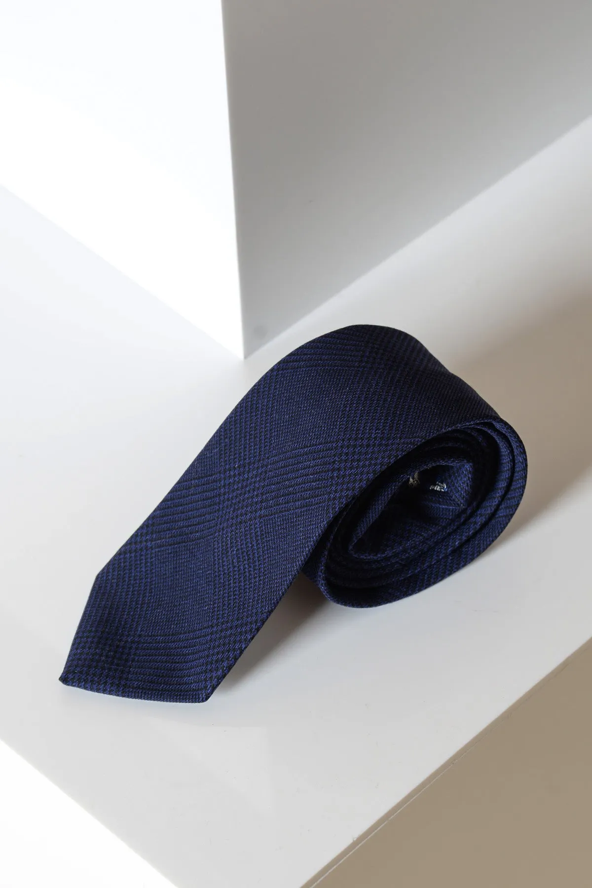 BROMLEY - Navy Check Tie