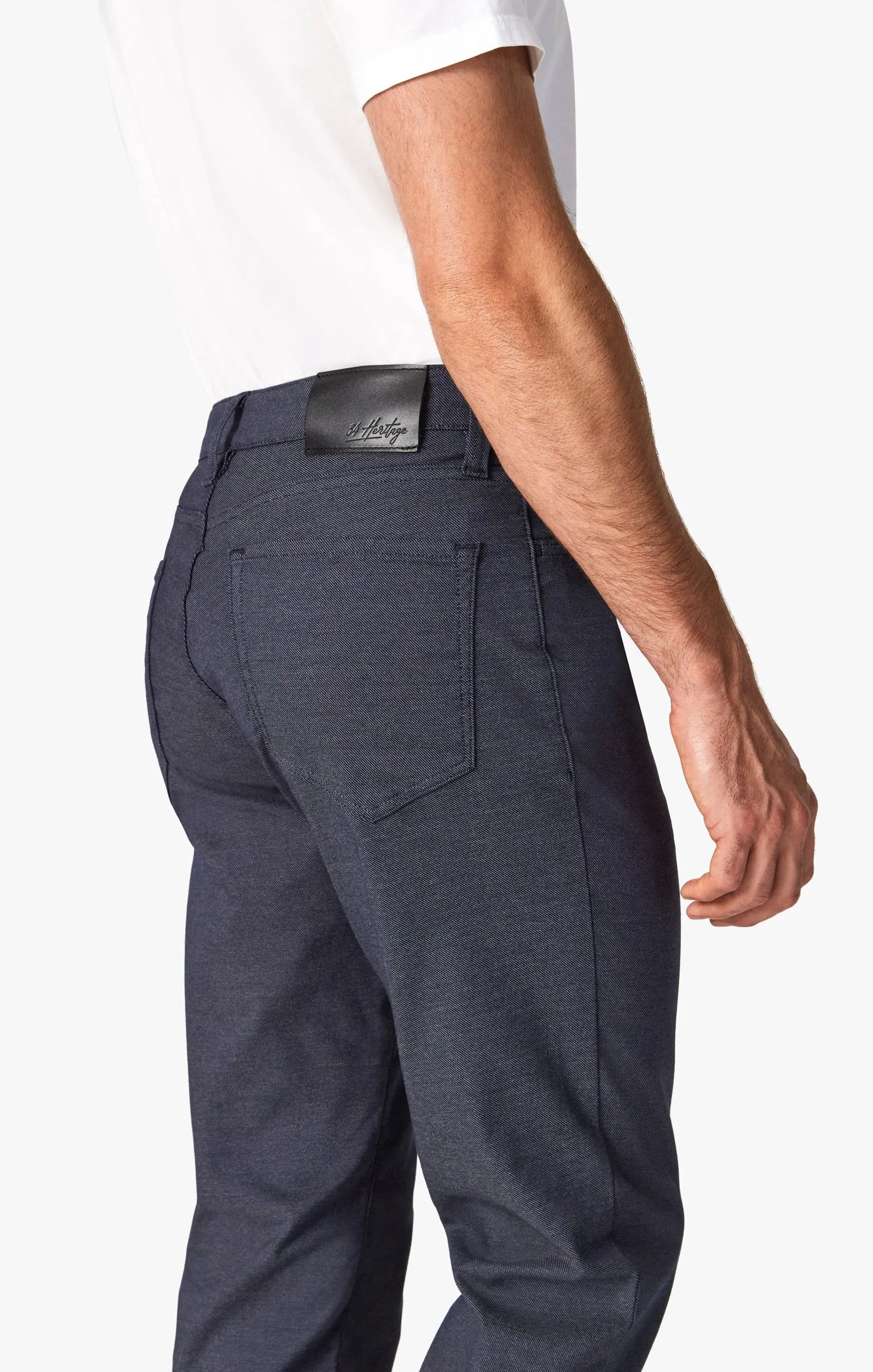 Charisma Relaxed Straight Pants In Navy Coolmax