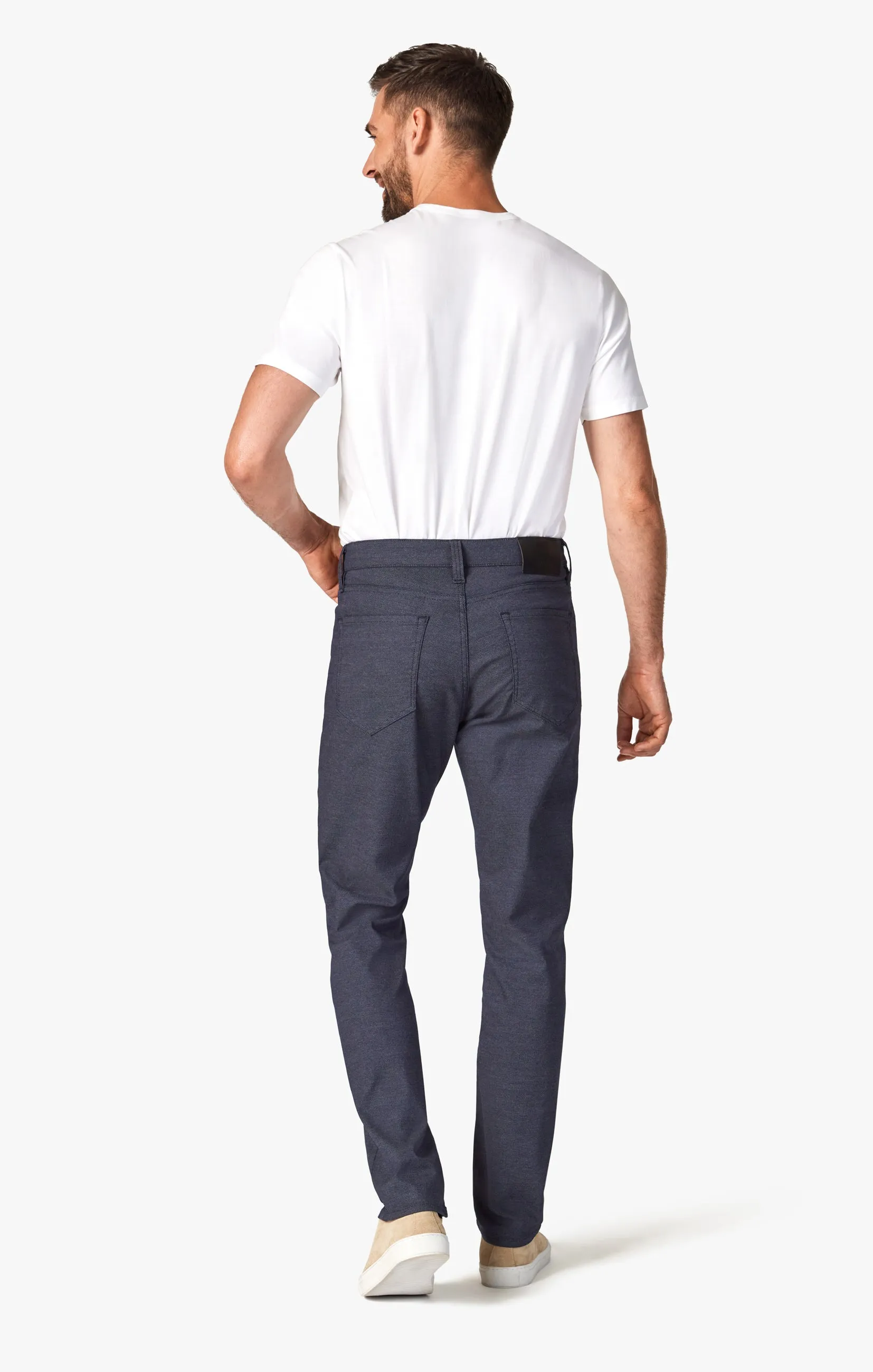 Charisma Relaxed Straight Pants In Navy Coolmax