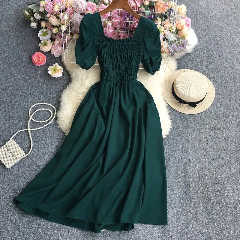 Deep V-neck thigh-high Trendy slit maxi dress