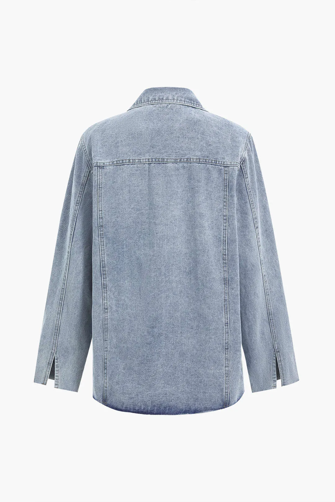 Denim Pocket Buttons Long Sleeve Outerwear