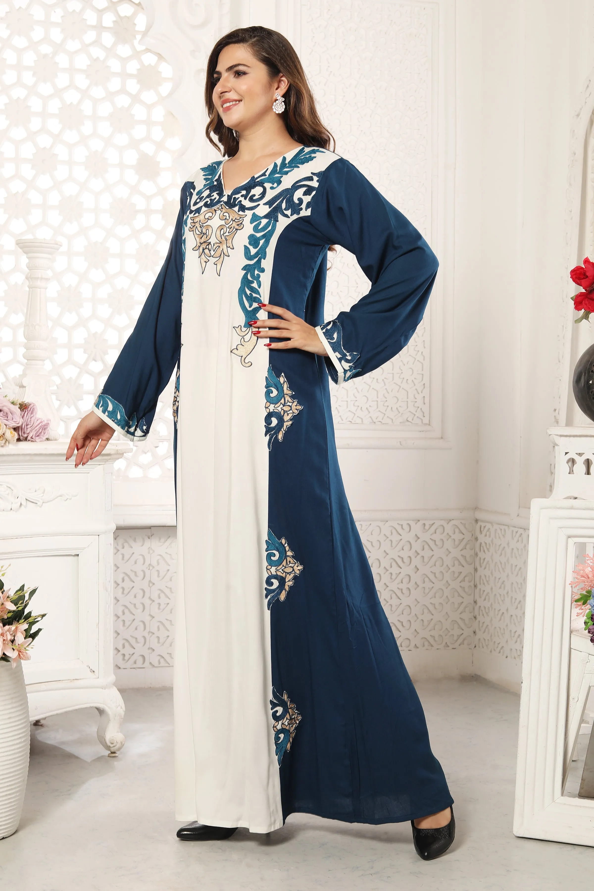 Designer Jalabiya Algerian Caftan Partywear Gown by Maxim Creation