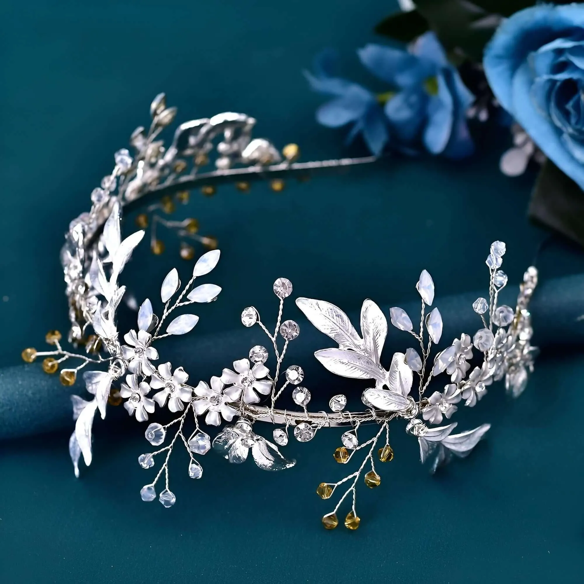 Elegant Crystal Floral Headdresses