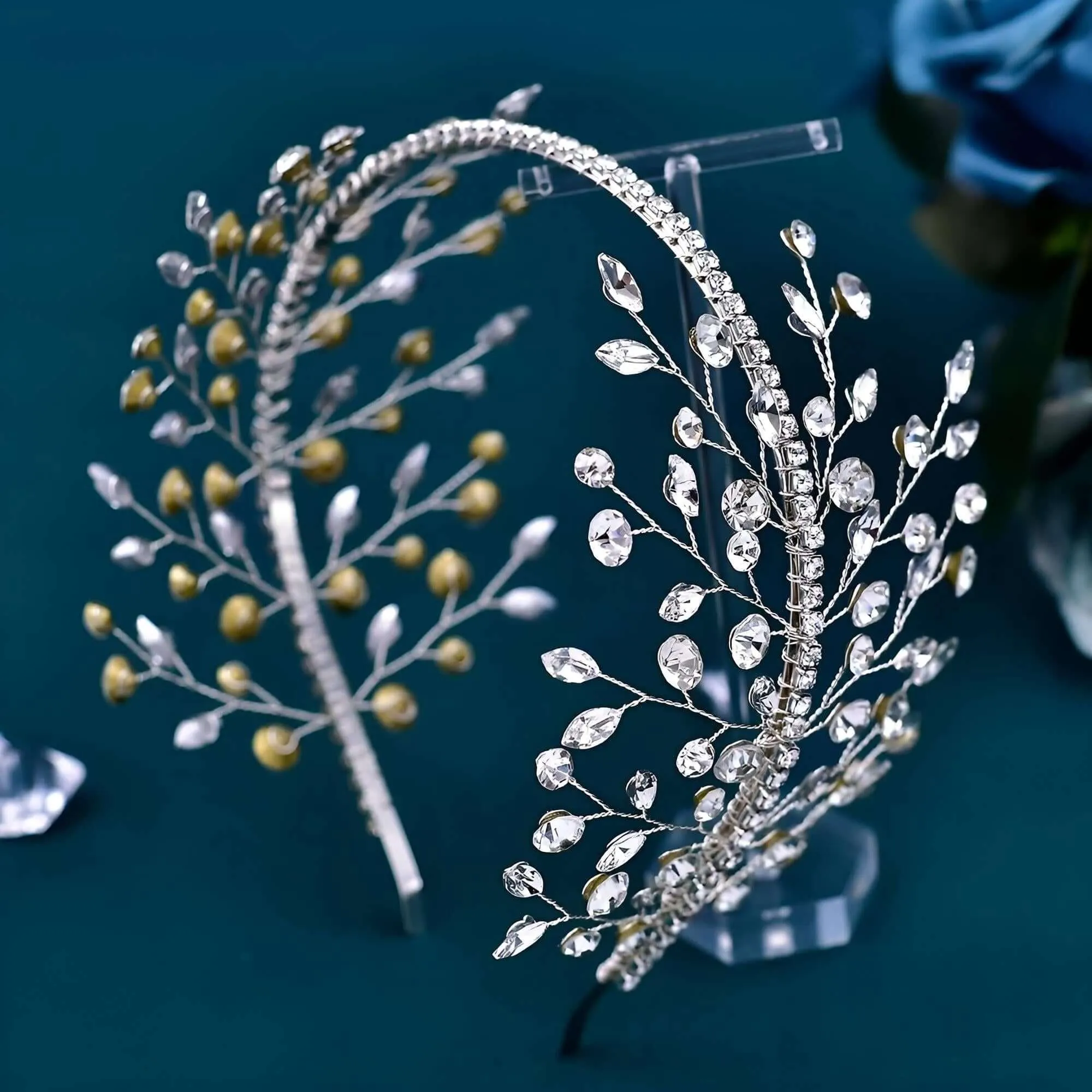 Elegant Crystal Floral Headdresses