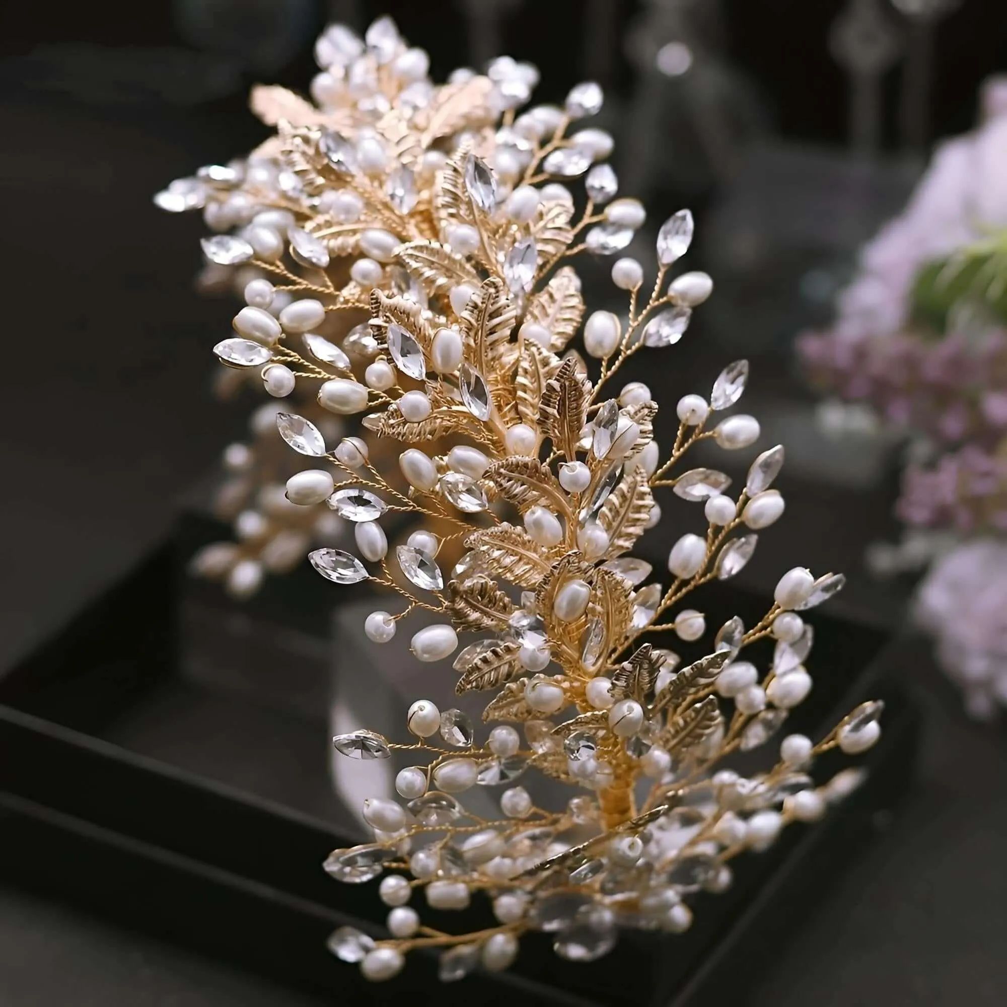 Elegant Crystal Floral Headdresses