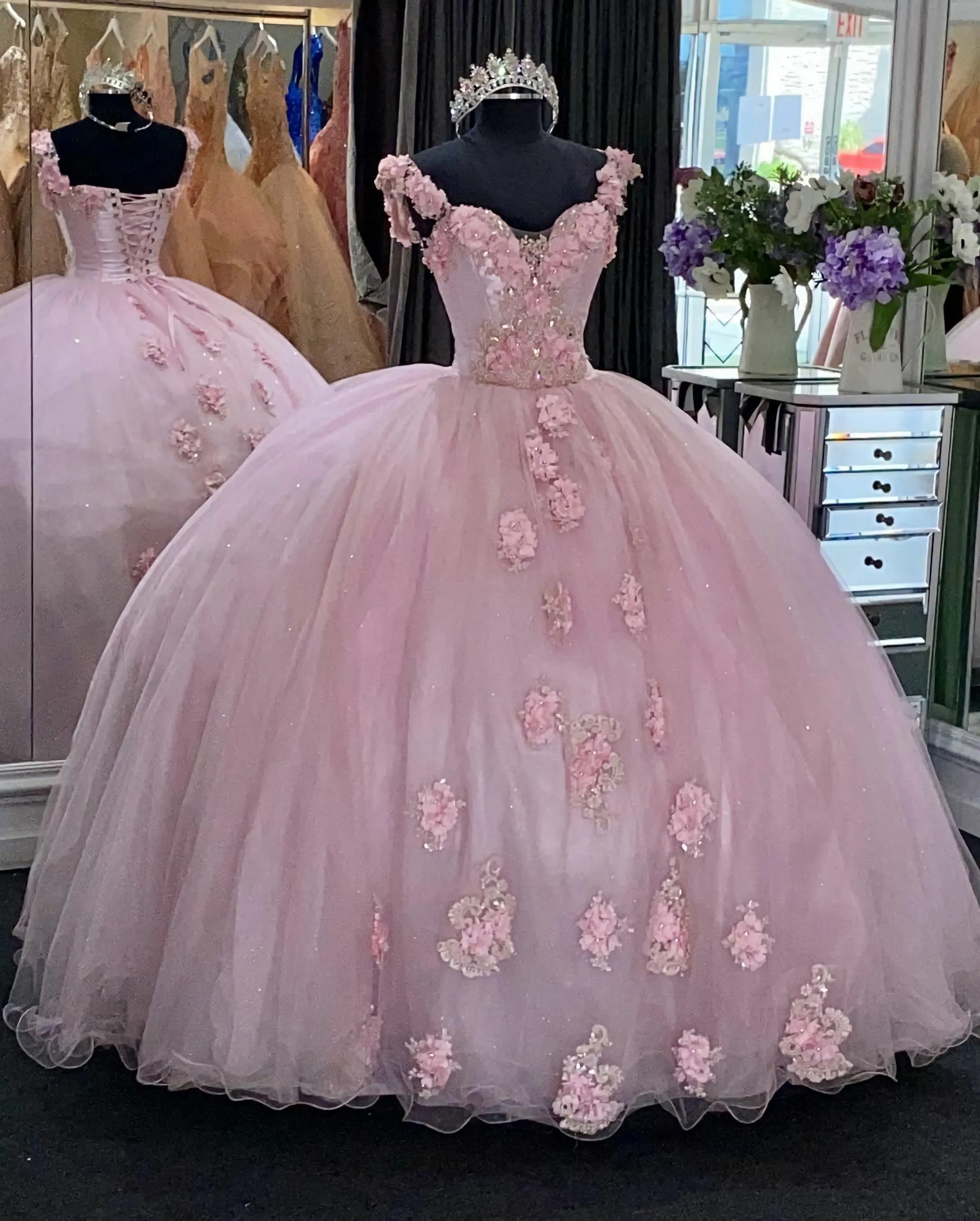 Elegant Long Prom Dresses Pink Evening Dress