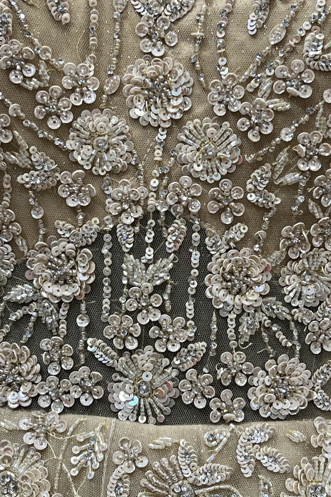 Gold Stone, Sequins and Beads work Bridal and Partywear Gown