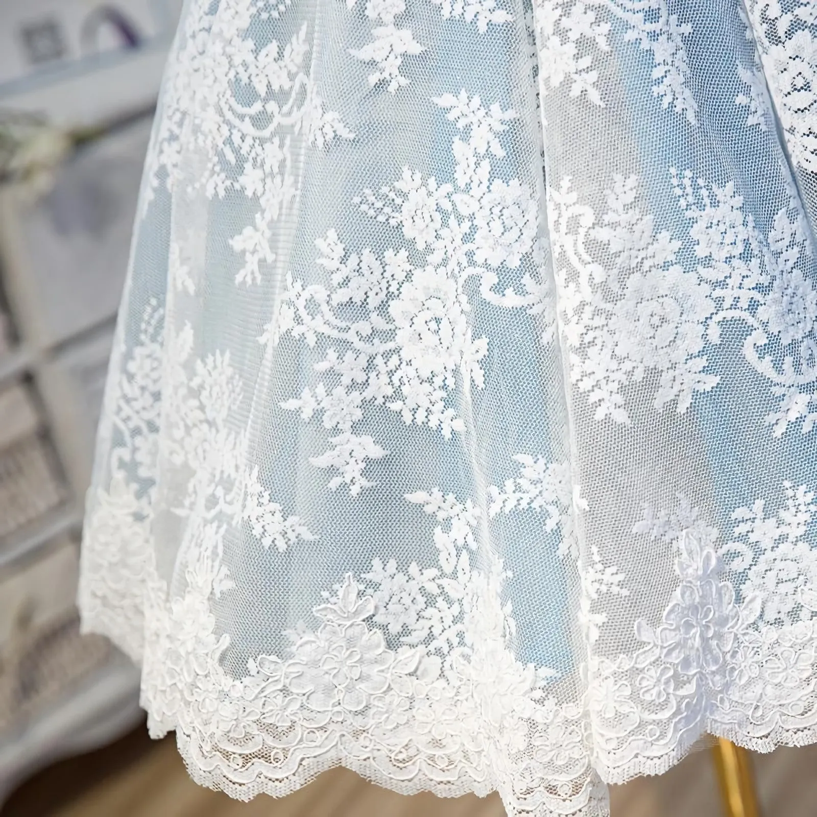 Halter Light Sky Blue Lace Appliques Homecoming Dresses With Lace Up Cocktail Dresses