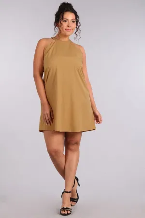 Halter Short Dress Voluptuous ( ) Plus Size - Ships from The US