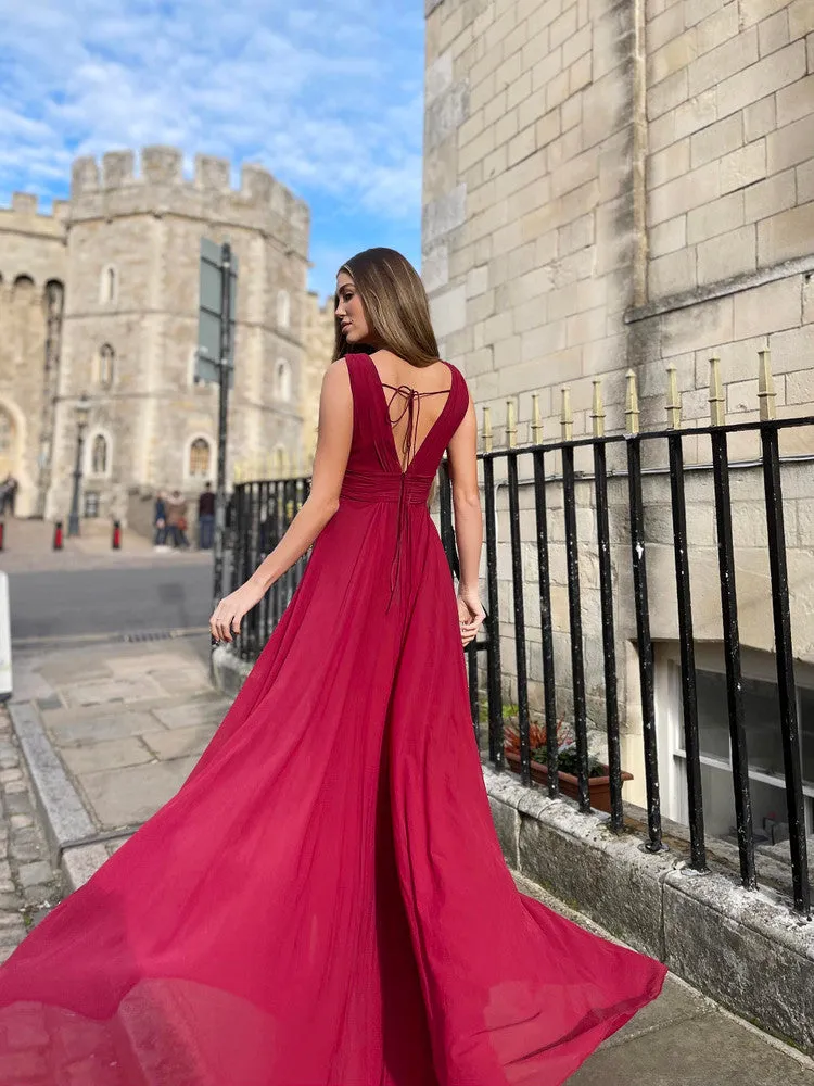 Jayda JP124 Gown by Jadore - Maroon