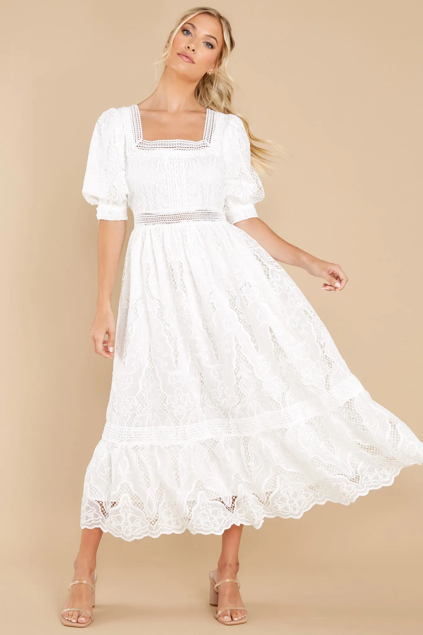 Making A Memory White Eyelet Maxi Dress