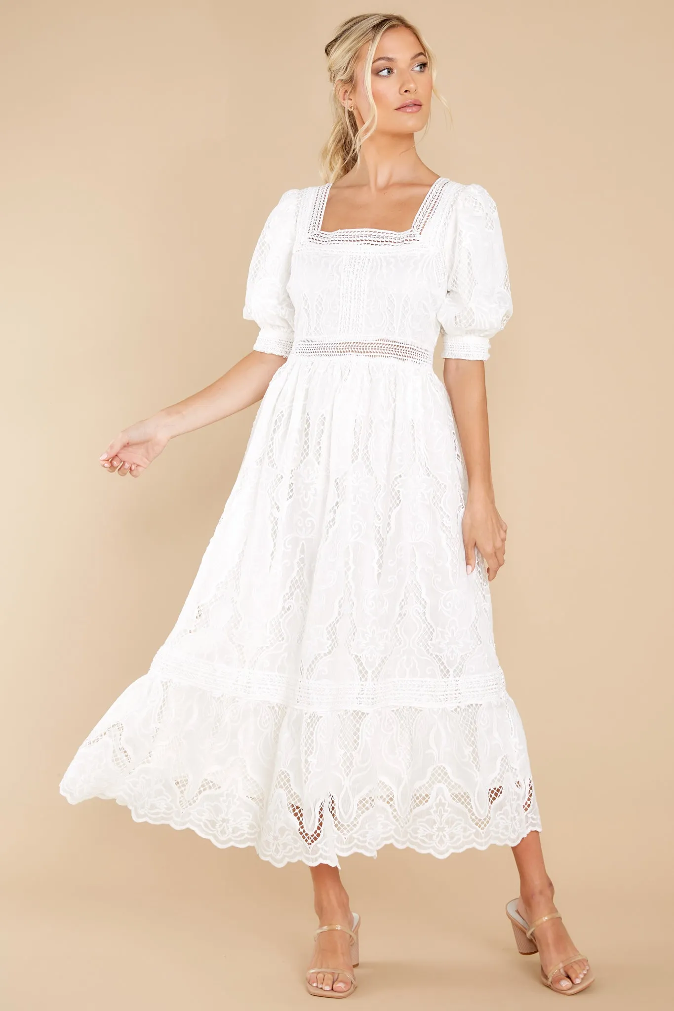 Making A Memory White Eyelet Maxi Dress