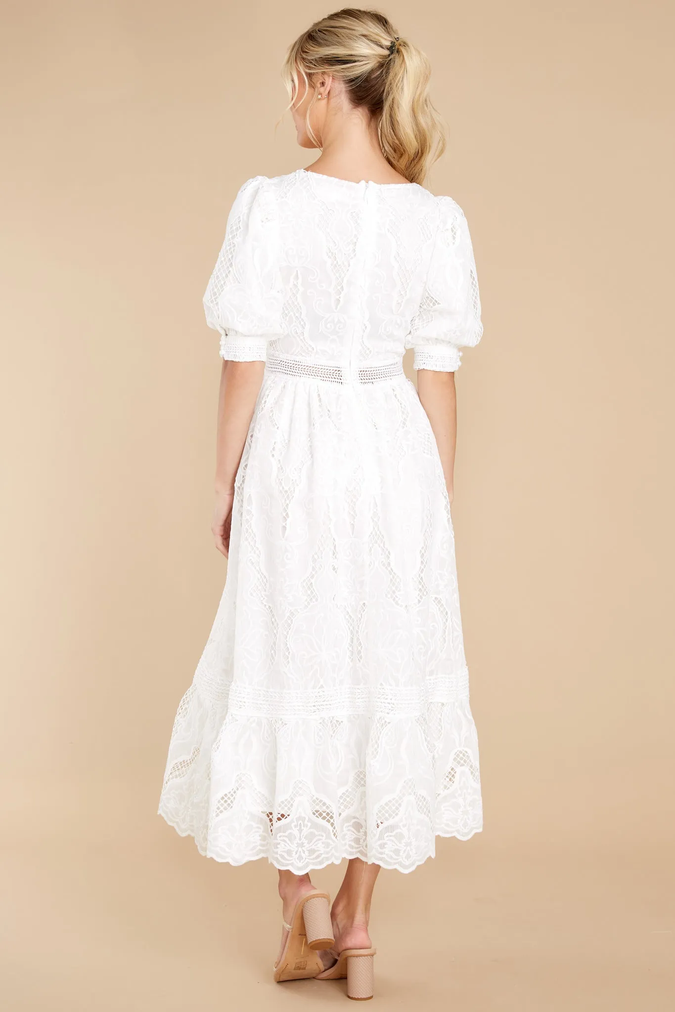 Making A Memory White Eyelet Maxi Dress