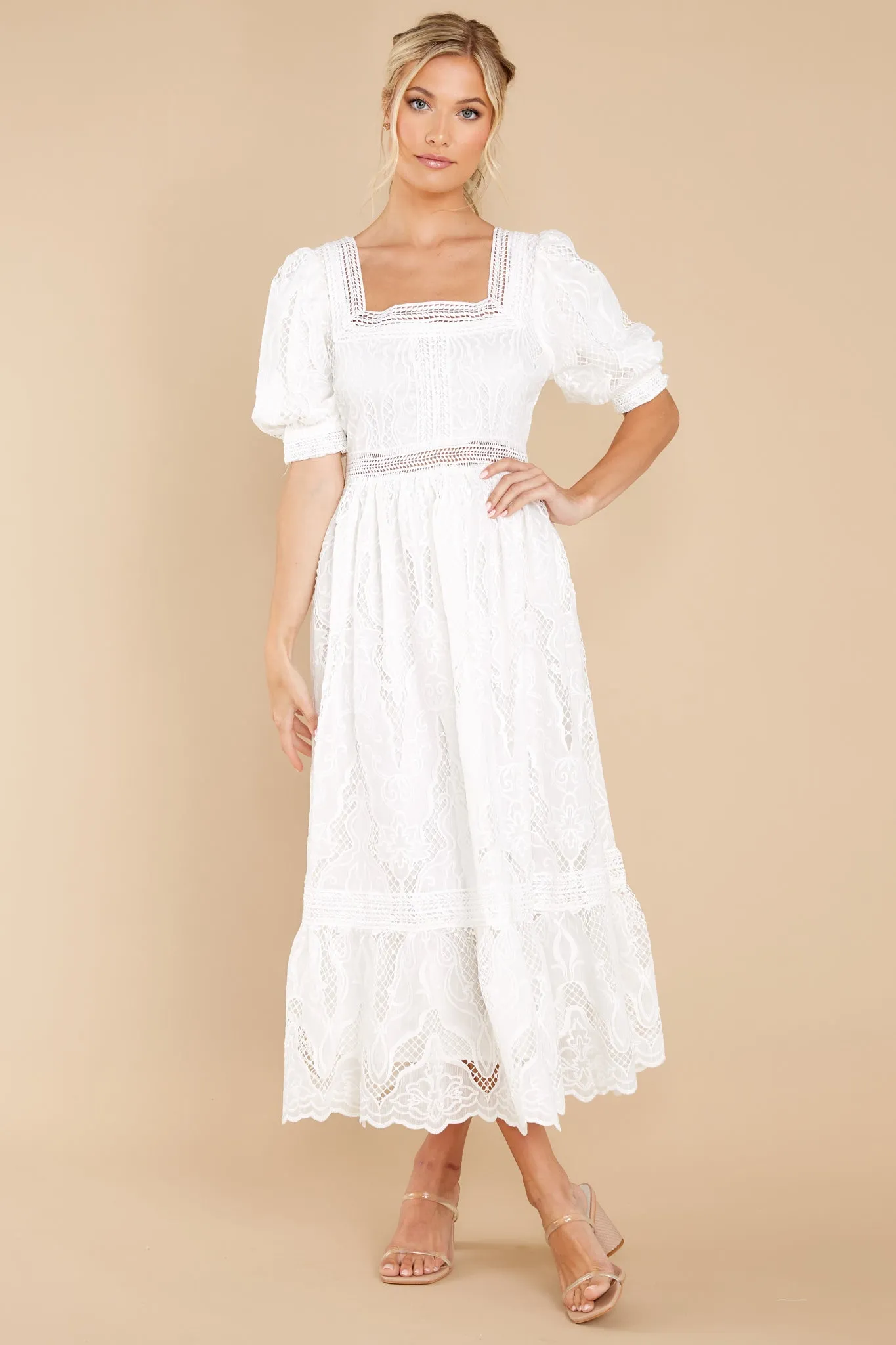 Making A Memory White Eyelet Maxi Dress