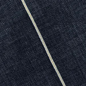 Navy Blue-White-Yellow 8 oz. Cotton Japanese Selvedge Denim Fabric