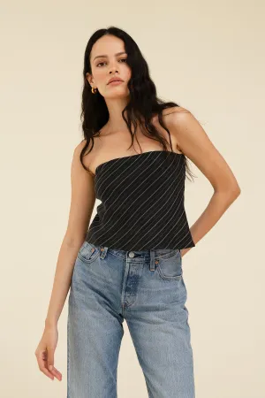 PAMELA TOP - PINSTRIPE