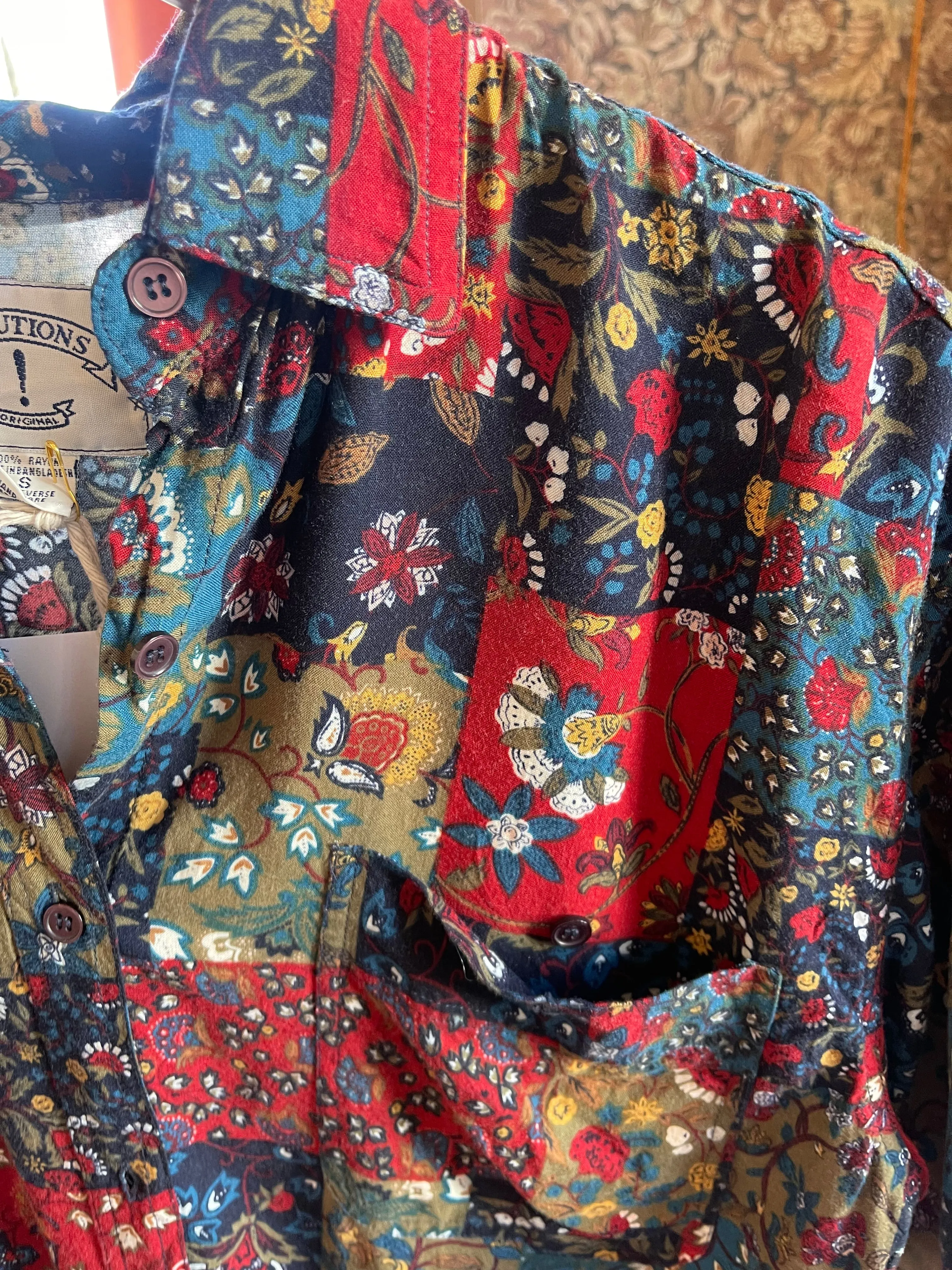 Patchwork Vintage Blouse