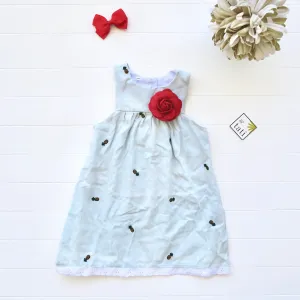 Peony Dress in Pineapple Soft Denim