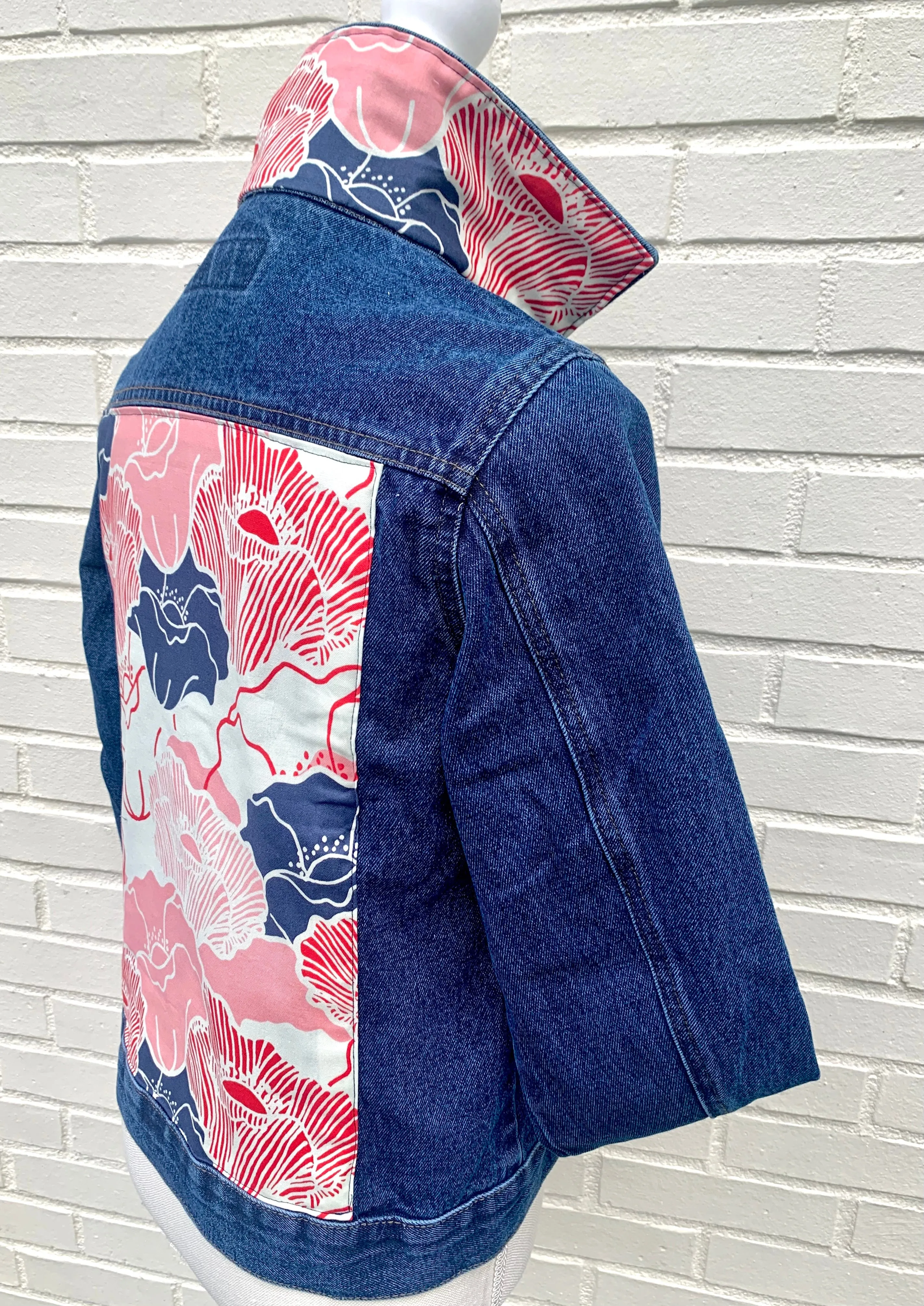 SALE - XS ONLY - Dorothy Denim Jacket w Floral (DJ12) *FINAL SALE*