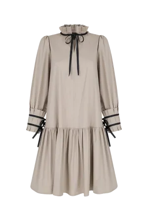 Simone Beige Cotton Dress