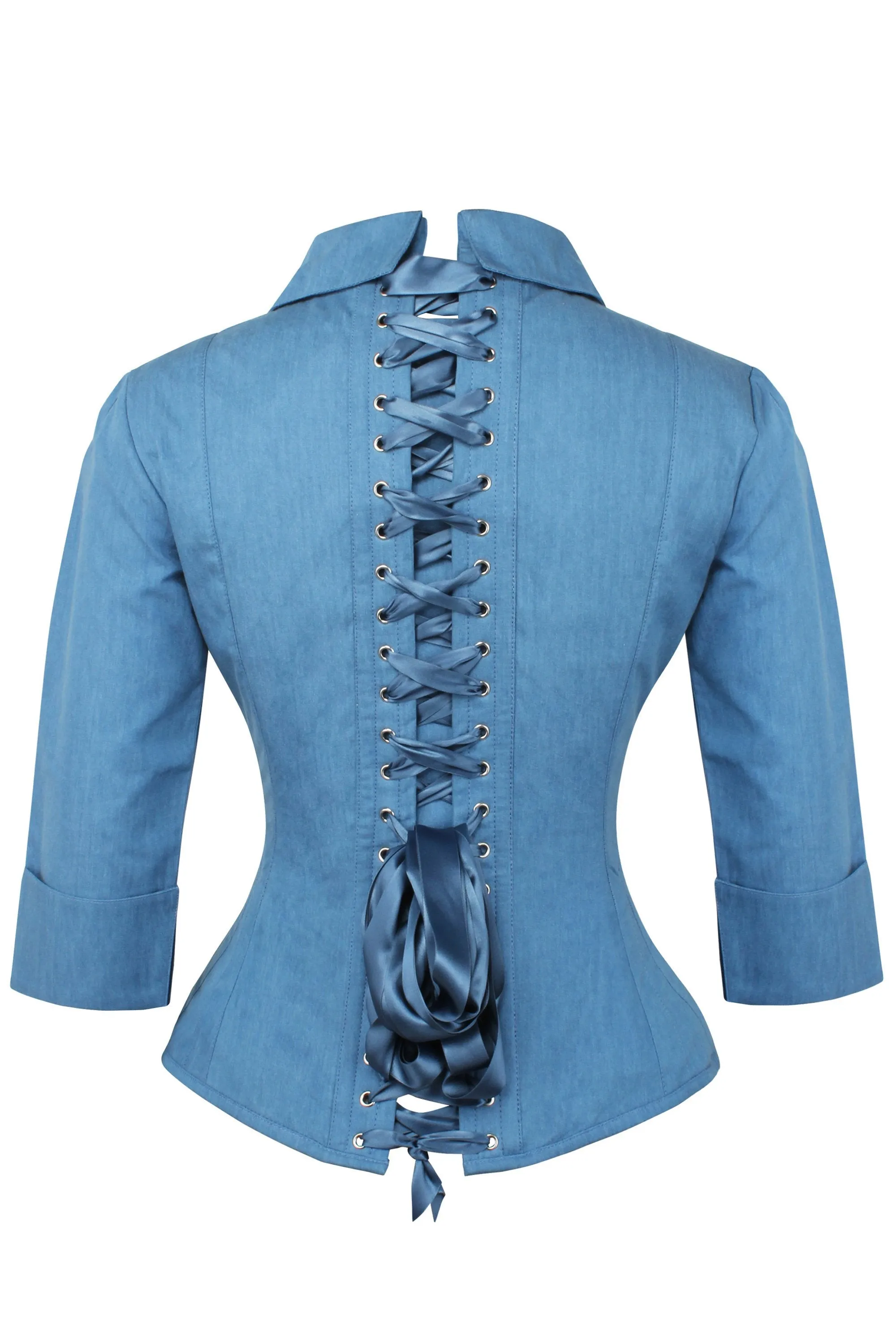 Tailored Denim Corset Shirt