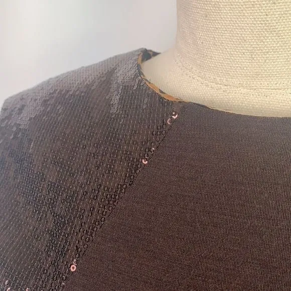 Twenty Clunybrown sequin knit dress